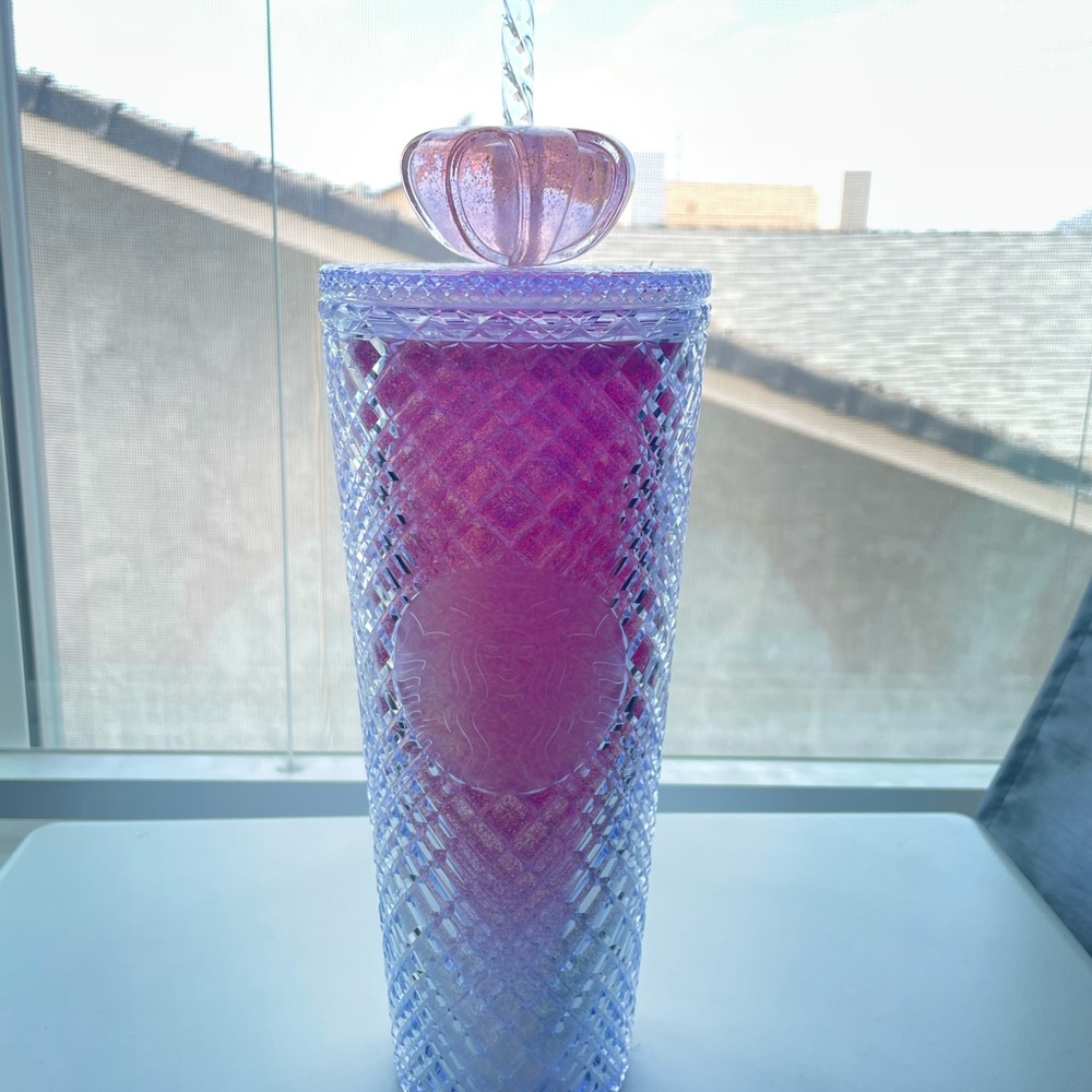 Starbucks China overseas pink ombré jeweled tumbler